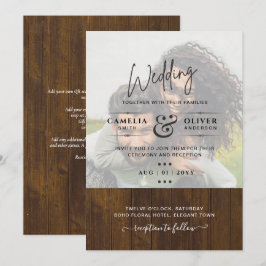 RSVP de Código QR do Convite de casamento de FOTO