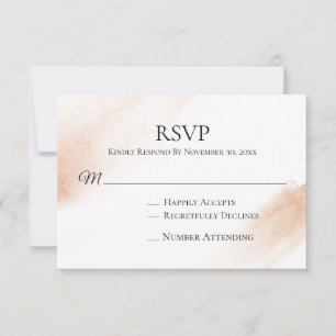 *~* RSVP de Convite de casamento Abstrato Dourado 