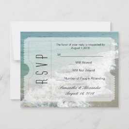 RSVP de Convite de Casamento de Destino de Praia