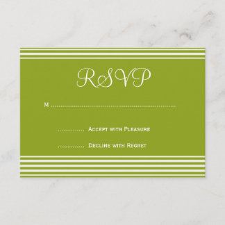 RSVP de Convite de Casamento em Greve Verde e Bran