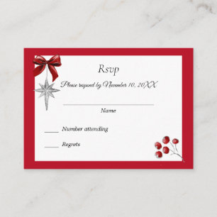 RSVP de Convite de Casamento no inverno de Natal