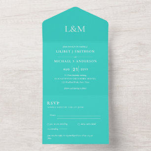 RSVP de Convite de casamento Somente Texto Turques