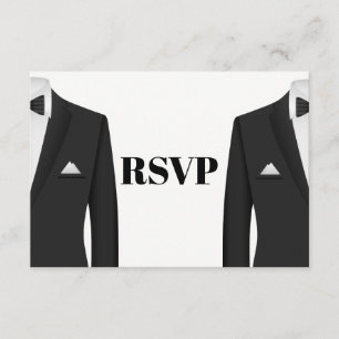 RSVP de Convite de Casamento Tuxedo