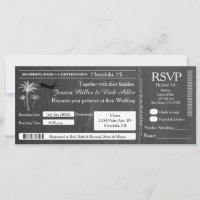 RSVP de Convite de Destino de Casamento de Chalk
