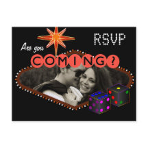 RSVP de Convite de Recepção de casamento de Las Ve