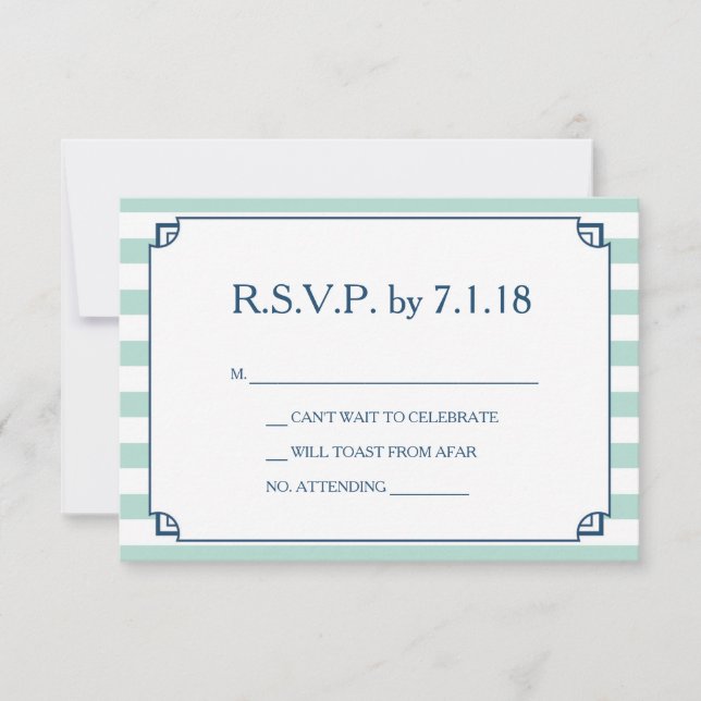 RSVP de Convite para Casamento Costeiro (Frente)