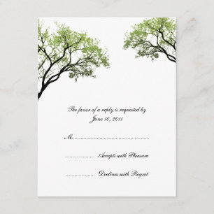 RSVP de Convite para Casamento de Árvores primaver