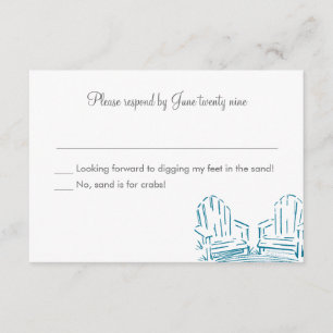 RSVP de Convite para Casamento de Cadeira de Adiro