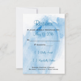 RSVP de Convite para Casamento de Cores Azuis