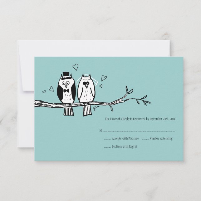 RSVP de Convite para Casamento de Noivas e Donas d (Frente)