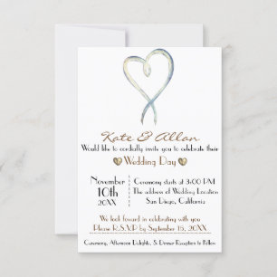 RSVP de Convite para Casamento do Coração do rico