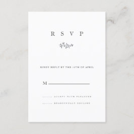 RSVP de Convite para Casamento Floral de Belas Art