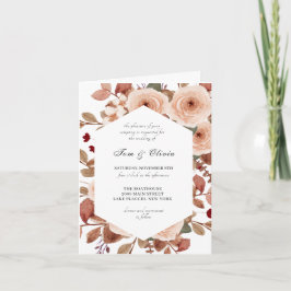 RSVP de Convite para Casamento Rustic Wildflower