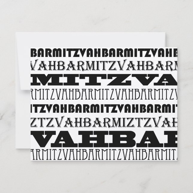 RSVP de Convite para Mitzvah para Bar Legal Person (Frente)