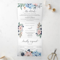 RSVP de Convites de Três Dobradiças de Casamentos 