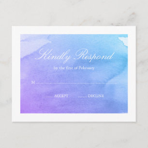 RSVP de Cores d'água Roxo e Teal