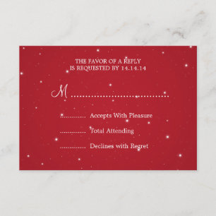 RSVP de Corrente Esponcial Vermelho de Casamento E