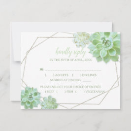 RSVP de Escolha de Refeição de Casamento de Frame