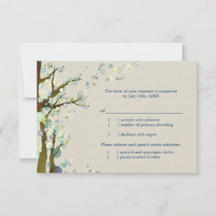 RSVP de Escolha de Refeição de Casamento do Tema d