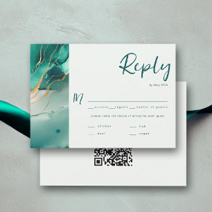RSVP de Escolha de Refeição de QR para Casamento D