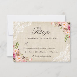 RSVP de Escolha de Refeições de Raça Floral do Paí