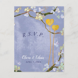 RSVP de Escolha do Menu de Casamento Azul primaver