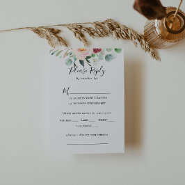 RSVP de Escolha do Menu de Casamento Eucalyptus Co