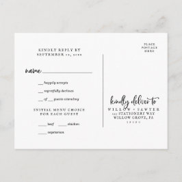 RSVP de Escolha do Menu de Script Russo