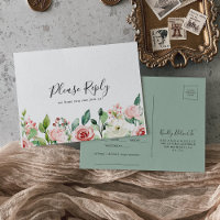RSVP de Escolha do Menu Floral do Autumn Elegante