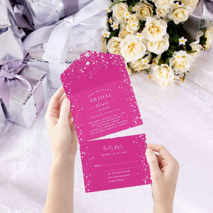 RSVP de estrelas brancas cor-de-rosa-chá de panela