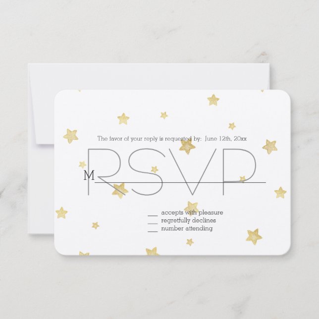 RSVP de Estrelas Douradas (Frente)