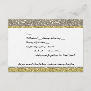 RSVP de Evento de Procura Dourada do rico Silver