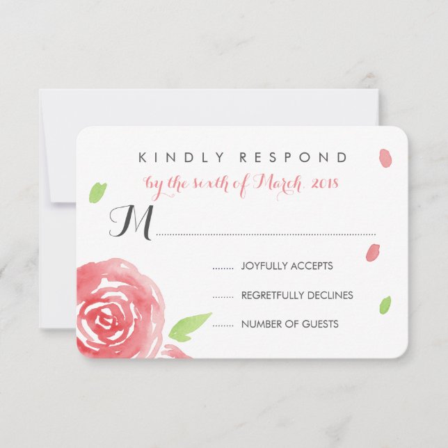 RSVP de Felicidade Floral (Frente)
