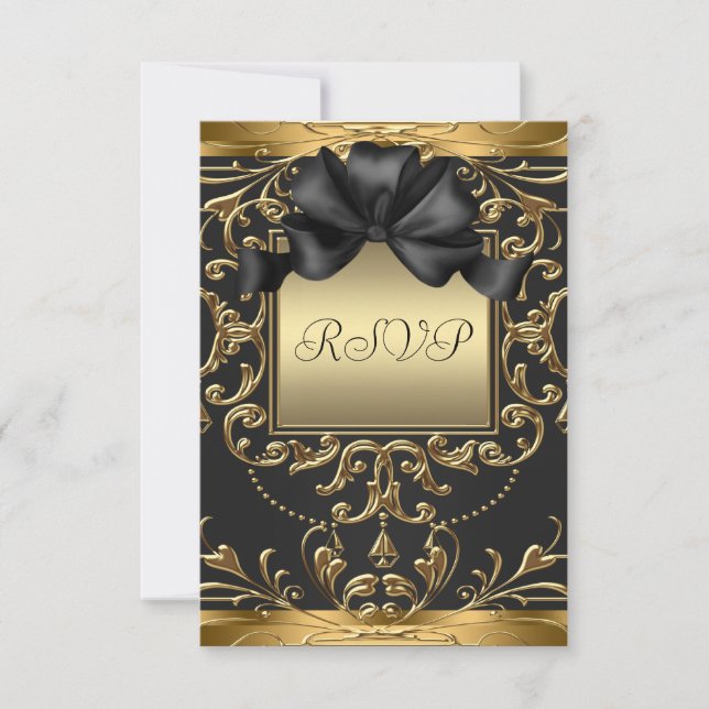 RSVP de Festa de aniversário de Deco do Glamor de  (Frente)