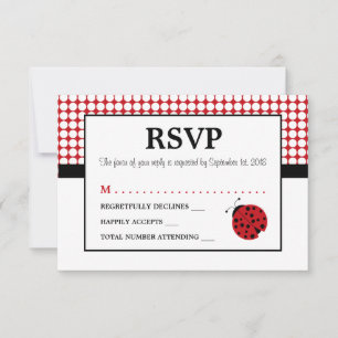 RSVP de Festas de aniversário da Red Ladybug Child