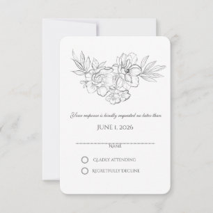 RSVP de Flores Selvagens Ilustradas