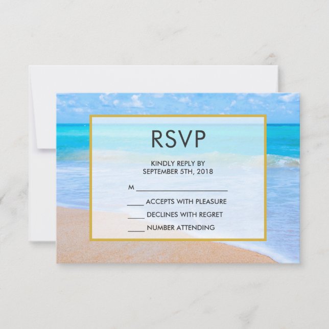 RSVP de Fotografia da Cena Tropical de Praia Incrí (Frente)