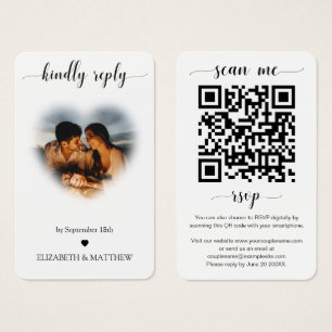 RSVP de Fotografia de Frame Coração de Código QR d