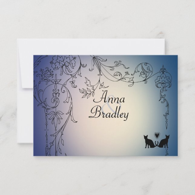 RSVP de Gatos de Jardim com envelopes (Frente)