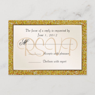 RSVP de Glitter 16 Glitter do Sweet Dourado Elegan