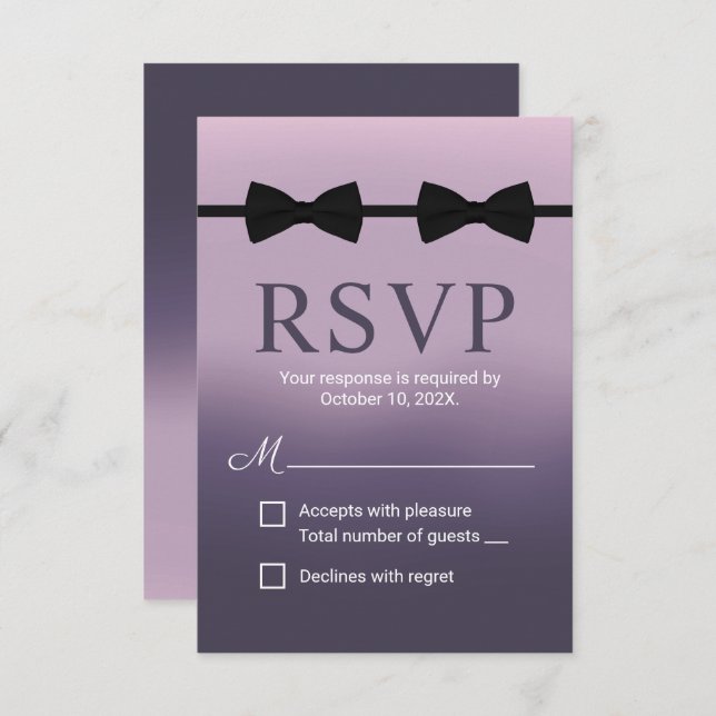 RSVP de Gravatas Duplas de Arco gay (Frente/Verso)