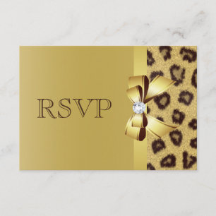 RSVP de Impressão de Arco, Diamond e Leopard