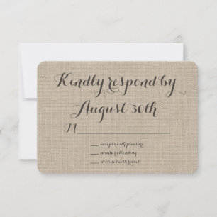 RSVP de juta floral