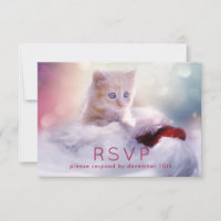 RSVP de Kitten de Natal bonito