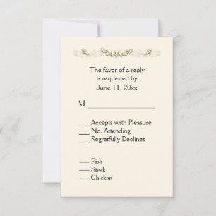 RSVP de Lace Antigo com Menu