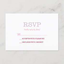RSVP de Lavanda Branca Simples Elegante