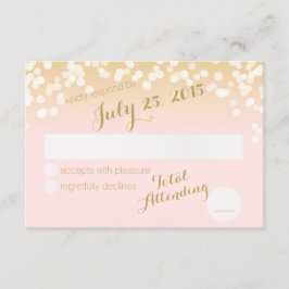 RSVP de Luzes de Faísca Rosa e Dourada