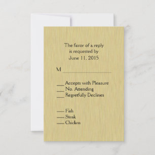 RSVP de Menu Dourado Suave Empurrado