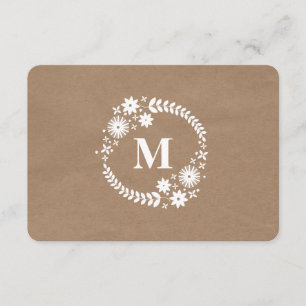 RSVP de Monograma de cupão Branco inspirado no pap