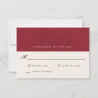 RSVP de Monograma Mínimo Elegante Moderno de Cranb
